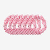 Set of pink hair scrunchie on a white background